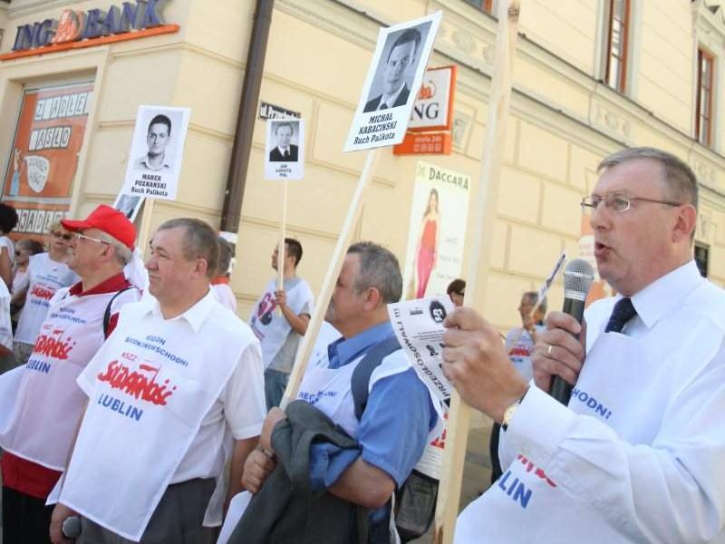 Dwa miesiące temu związkowcy z "Solidarności" pikietowali przeciwko reformie emerytalnej w Lublinie
